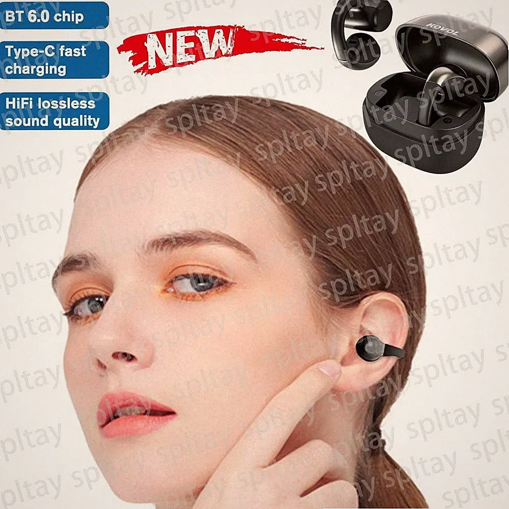 Drahtlose Ohrhörer Ohrclip Knochen Leitung Kopfhörer Sport Headset Bluetooth 6,0