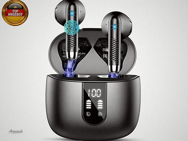 Drsaec Bluetooth 5.4 Kopfhörer, 6D Tiefer Bass In Ear Kopfhörer Kabellos B