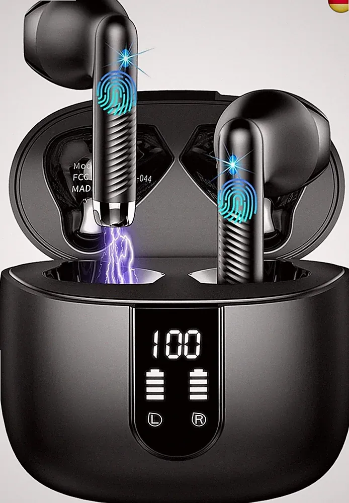 Drsaec Bluetooth 5.4 Kopfhörer, 6D Tiefer Bass In Ear Kopfhörer Kabellos B