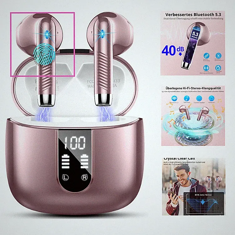 Drsaec Bluetooth 5.4 Kopfhörer In-Ear Kabellos Wireless Ohrhörer