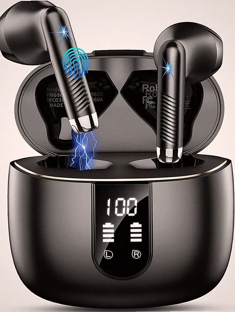 Drsaec Bluetooth Kopfhörer Kabellos mit App EQ, 6D Tiefbass In Ear Ohrhörer