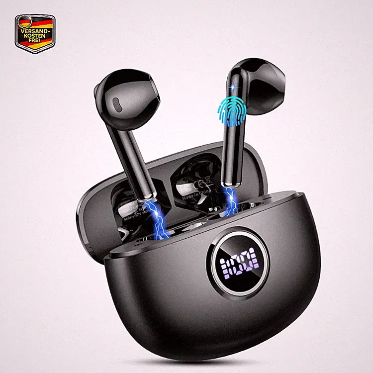 Drsaec Bluetooth Kopfhörer S23 In Ear mit 40 Std Akkulaufzeit und ENC, Silber