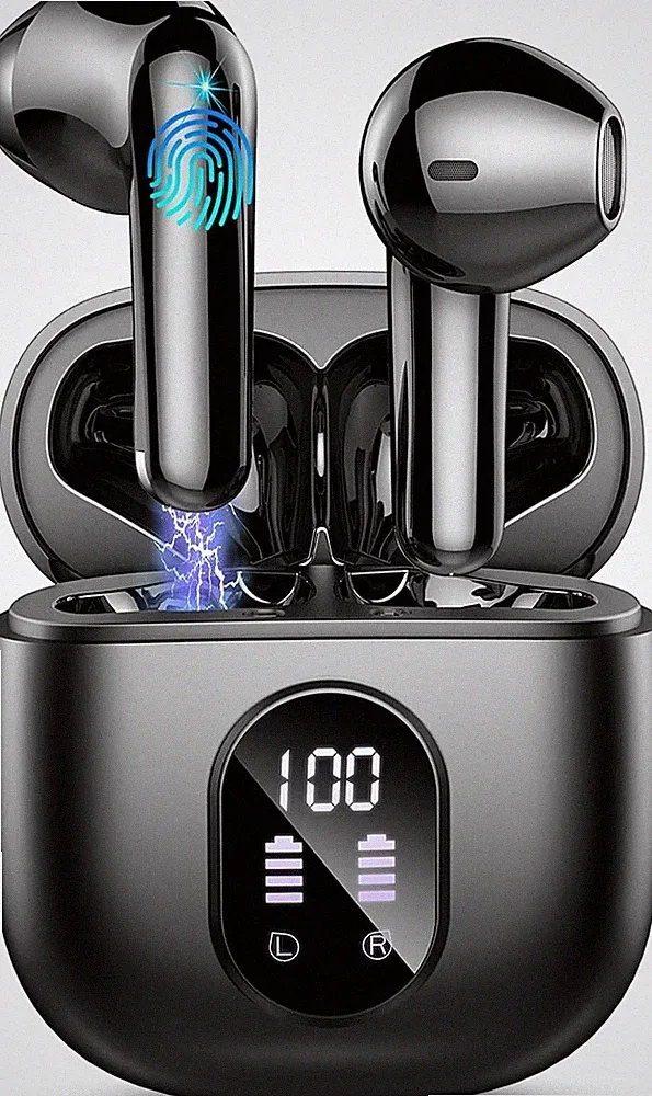 Drsaec I52 Headphones Wireless Mini Bluetooth 5.3 In Ear, Black