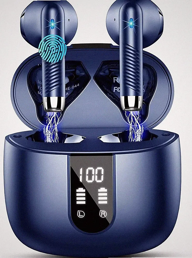 Drsaec NEU Wireless Earbuds Bluetooth 5.3 Kopfhörer mit 4 ENC Blau