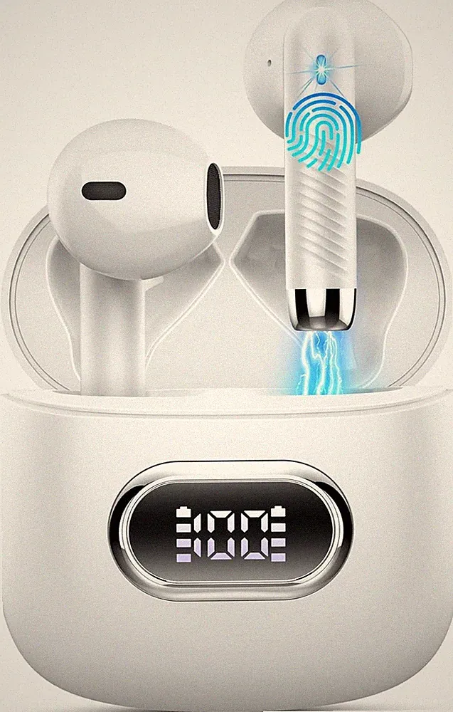 Drsaec Wireless Earbuds Bluetooth 5.4 ENC Noise Cancelling LED Display IPX7