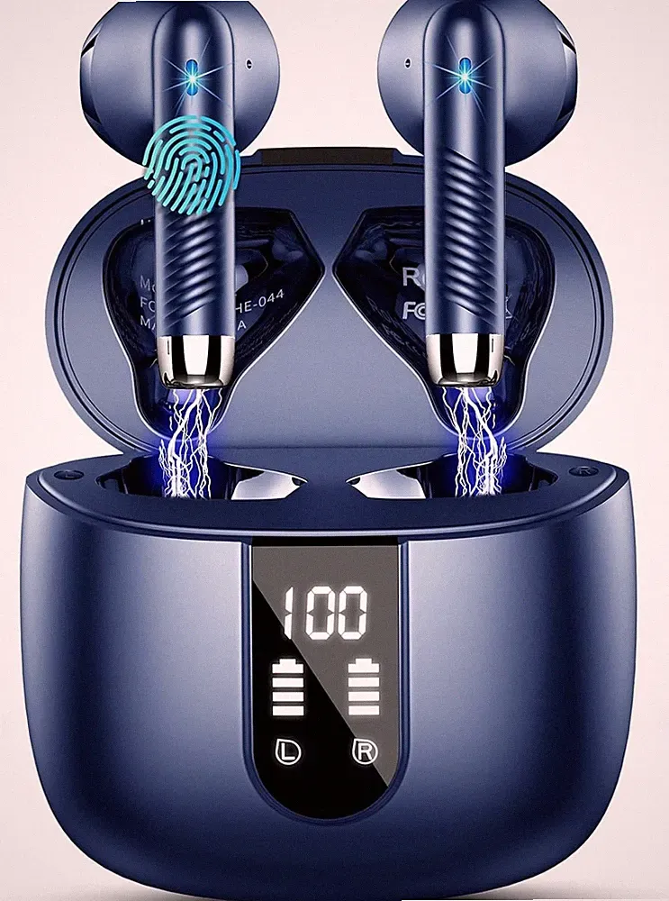 Drsaec Wireless Earbuds, Bluetooth 5.4 Kopfhörer Noise Cancelling LED Display