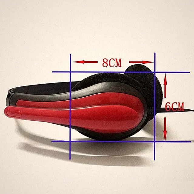 Dual-Jack Over-Ear Kopfhörer mit integriertem Mikrofon für Desktop für Gaming