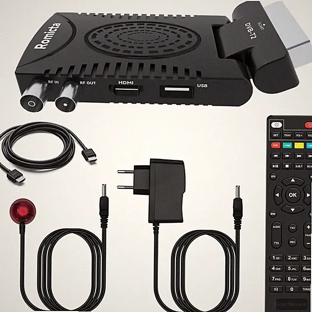 DVB-T2 DVB-C Receiver Full HD 1080P H.265 HEVC PVR USB HDMI SCART