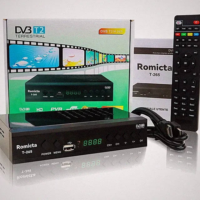 DVB-T2 Kabel-Receiver H265 Full HD USB HDMI PVR Fernseher Decoder