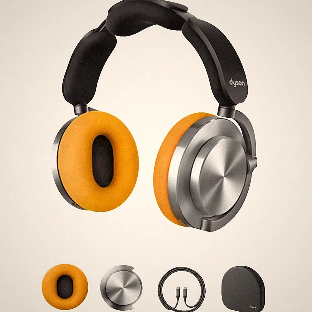 Dyson OnTrac Over-ear Kopfhörer Gelb/Aluminium Headset Bluetooth