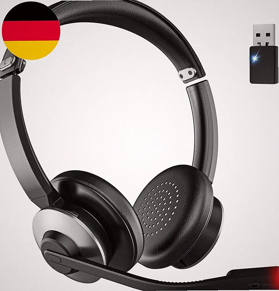 Earbay Wireless Kabelloses Headset, V5.3 Bluetooth Headset Mit Mikrofon Kabellos