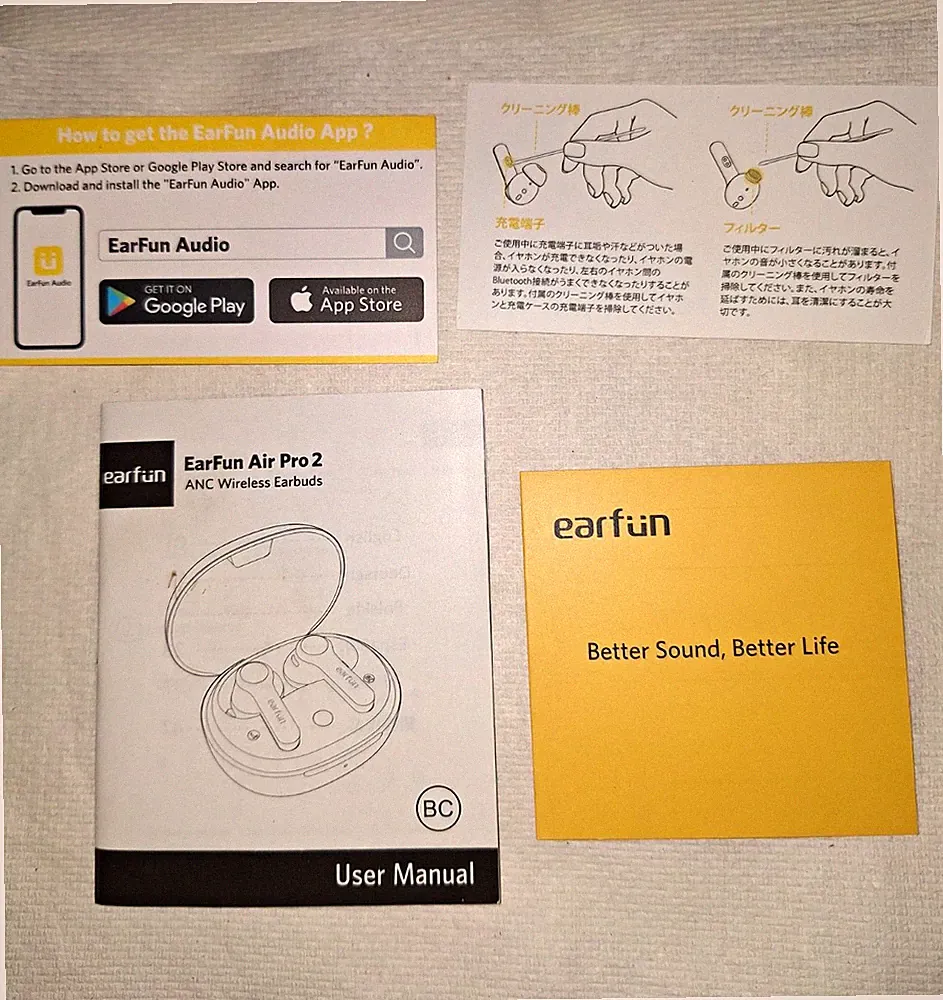 EarFun Air In-Ear Bluetooth Kopfhörer ANC kabellos Schwarz defekt