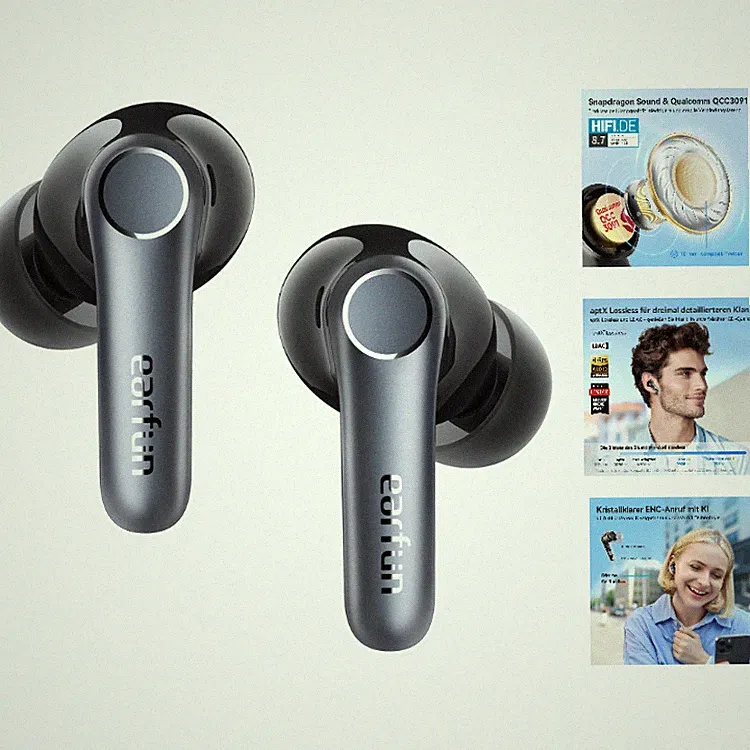 EarFun Air Pro 4 Bluetooth Kopfhörer mit 50 dB Geräuschunterdrückung Schwarz