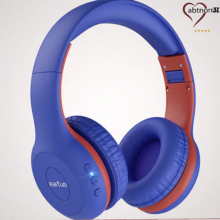 EarFun Bluetooth Kopfhörer Kinder, 85/94 dBA Lautstärkebegrenzung, Marineblau