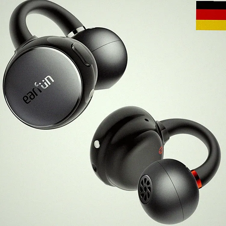 EarFun Clip-On Kopfhörer Bluetooth 6 Multipoint 40 Std Akku