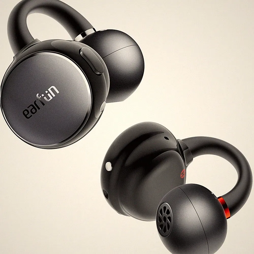 EarFun Clip Open-Ear Kopfhörer Bluetooth 6.0, Schwarz, 10h Akku, Clip on, leicht