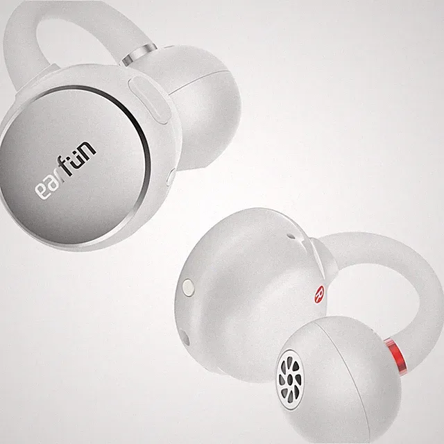 EarFun Clip Open-Ear Kopfhörer Bluetooth 6.0, Weiß, Leicht, 10h Akku, Clip on