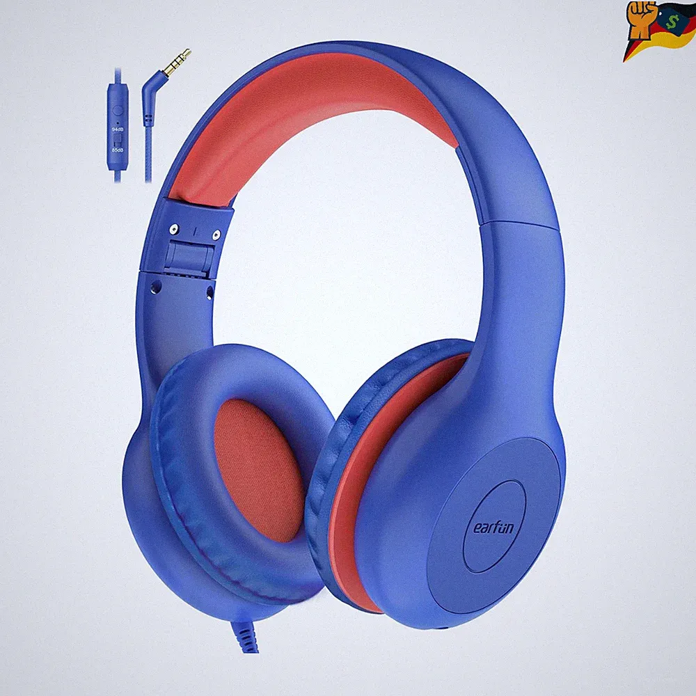 EarFun Kinder Kopfhörer 85 dB Lautstärkenbegrenzer Faltbar