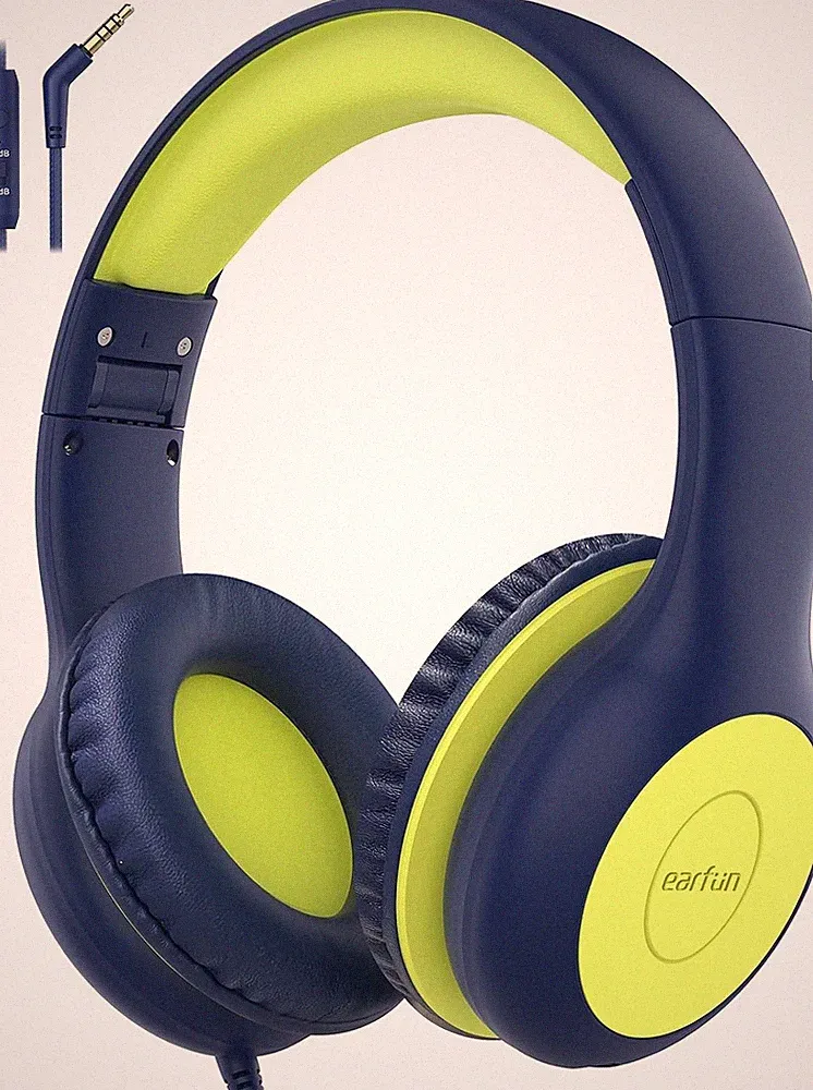 EarFun Kinder Kopfhörer, Kopfhörer Kinder mit Kabel, 85/94dB L
