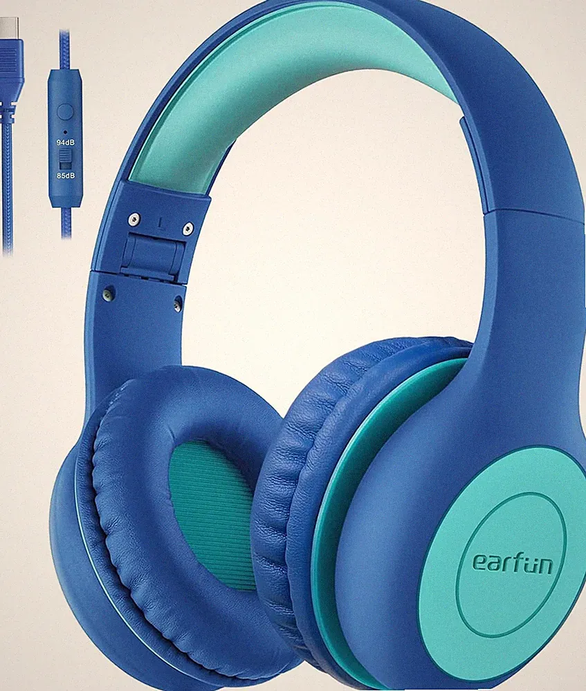 EarFun Kinder Kopfhörer, Kopfhörer Kinder mit USB-C Kabel, 85/94dB L