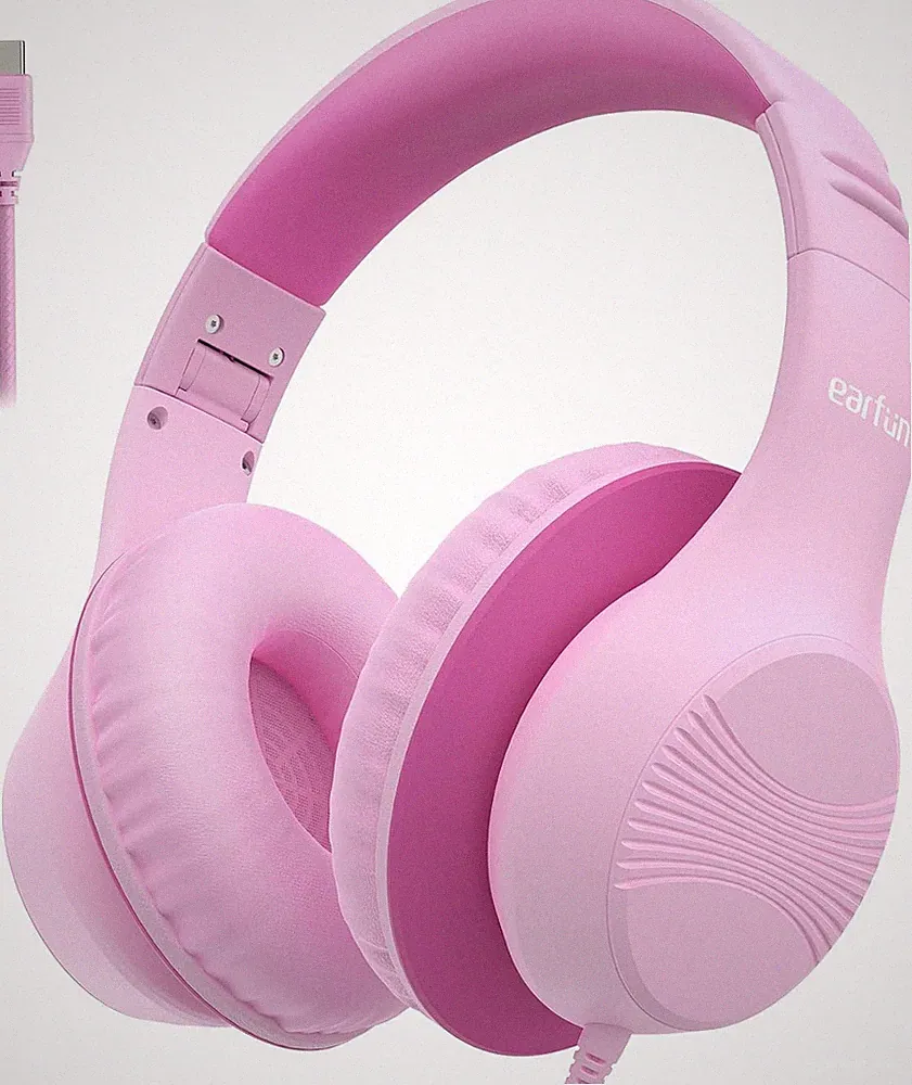 EarFun Kinder Kopfhörer Over-Ear mit USB-C Kabel, Lautstärkebegrenzung