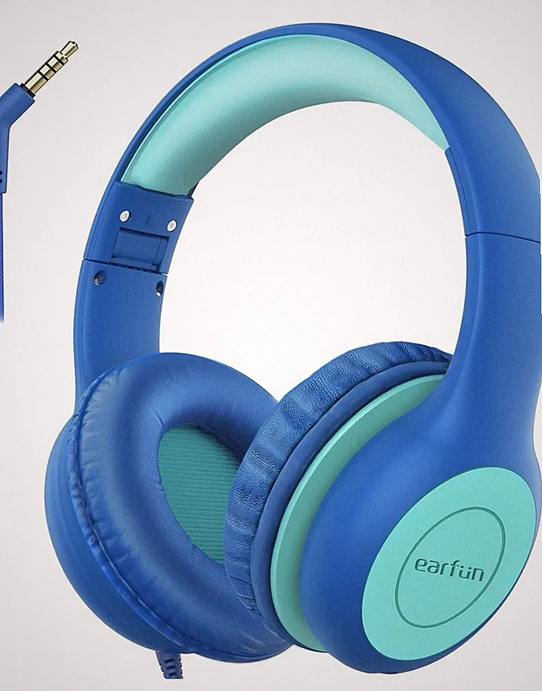 EarFun Kinder-Over-Ear-Kopfhörer, mit Kabel, 85 dB Lautstärkebegrenzer