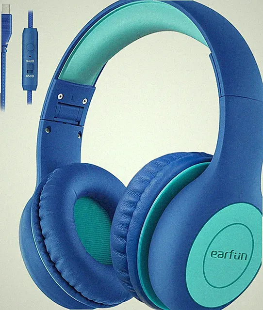 EarFun Kinderkopfhörer USB-C Stereo Klang Faltbar 85 94dB