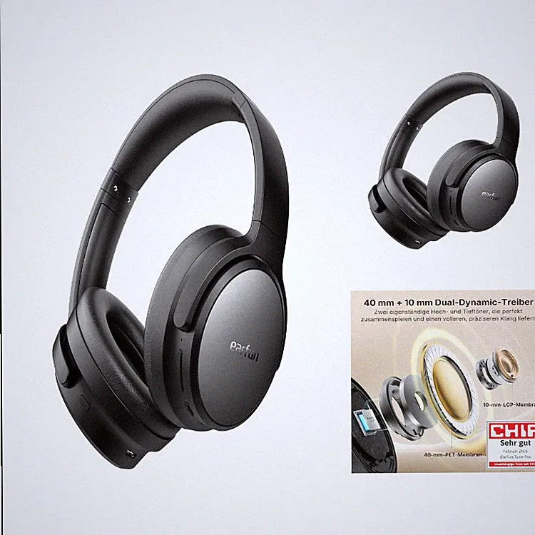 EarFun Tune Pro Kabellose Over-Ear Kopfhörer mit ANC 120 Std Akku