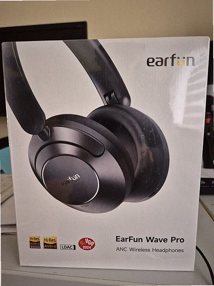 🎧 EarFun Wave Pro ANC Bluetooth Kopfhörer Hi-Res LDAC Schwarz Neu & OVP + Case