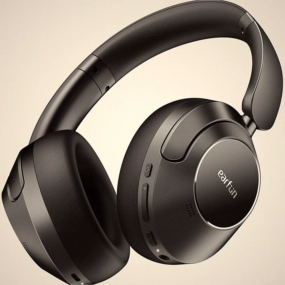 EarFun Wave Pro Bluetooth Kopfhörer Schwarz mit Noise Cancelling 45dB und 80h