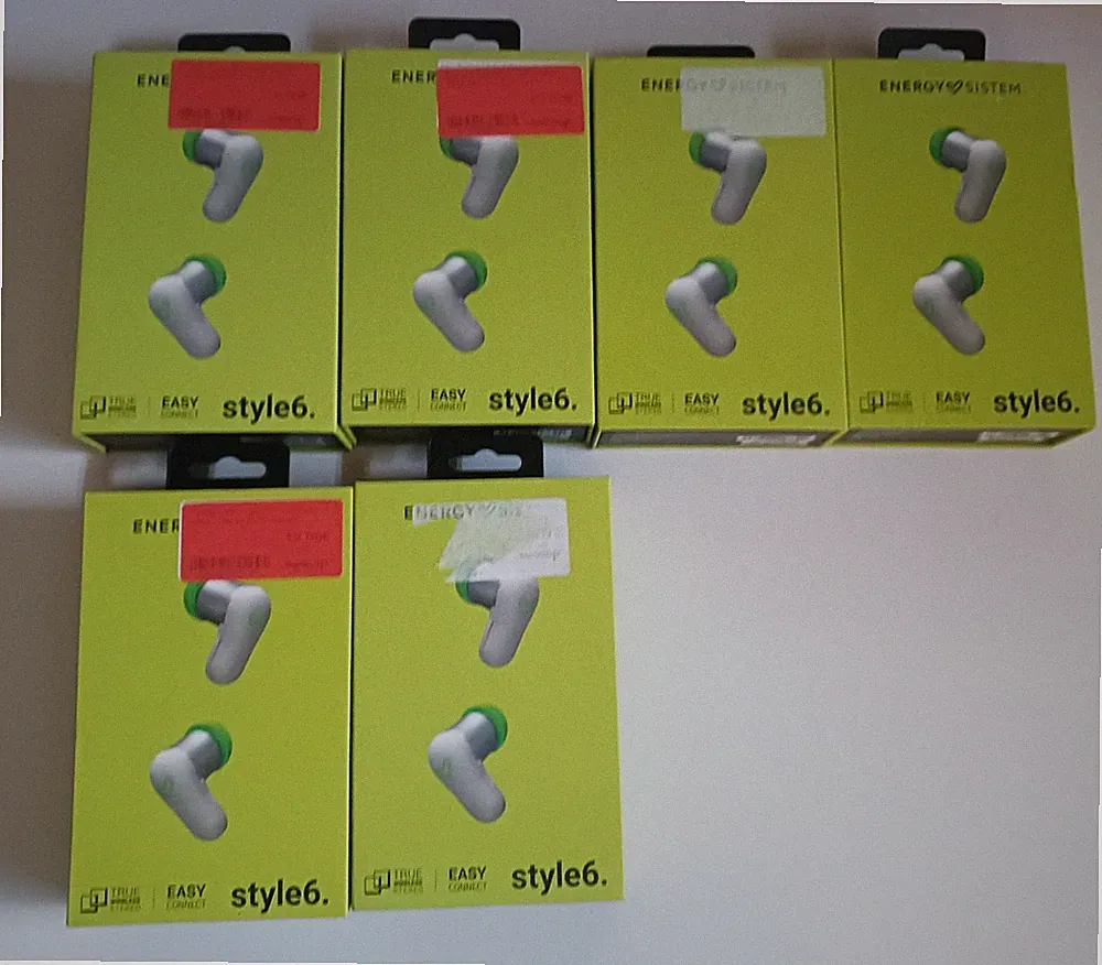 Earphones Style 6 True Wireless Easy Connect! Stereo! 6 Packungen