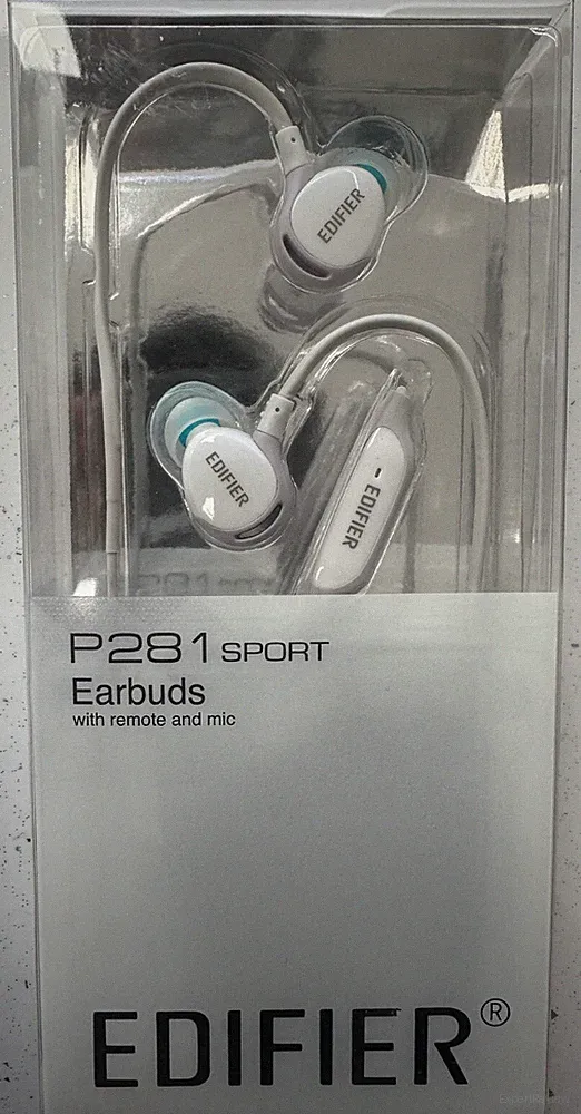 Edifier P281 Sport Ohrhörer mit Fernbedienung und Mikrofon. P Serie, IP57, für IOS/Android