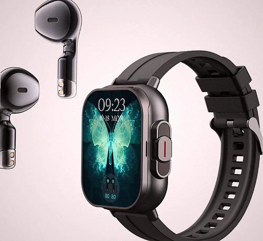 Ejoyous Smartwatch mit Kopfhörer, 2 in 1 Smart Uhr mit Kopfhörer Drin Bluetooth
