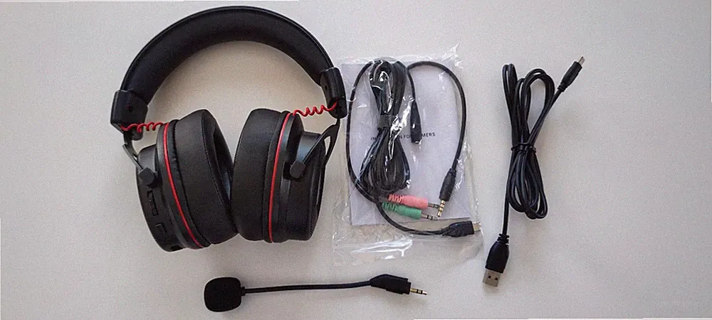EKSA Gaming Headset, 7.1 Surround Sound PC Headset mit Noise Cancelling Mikrofon