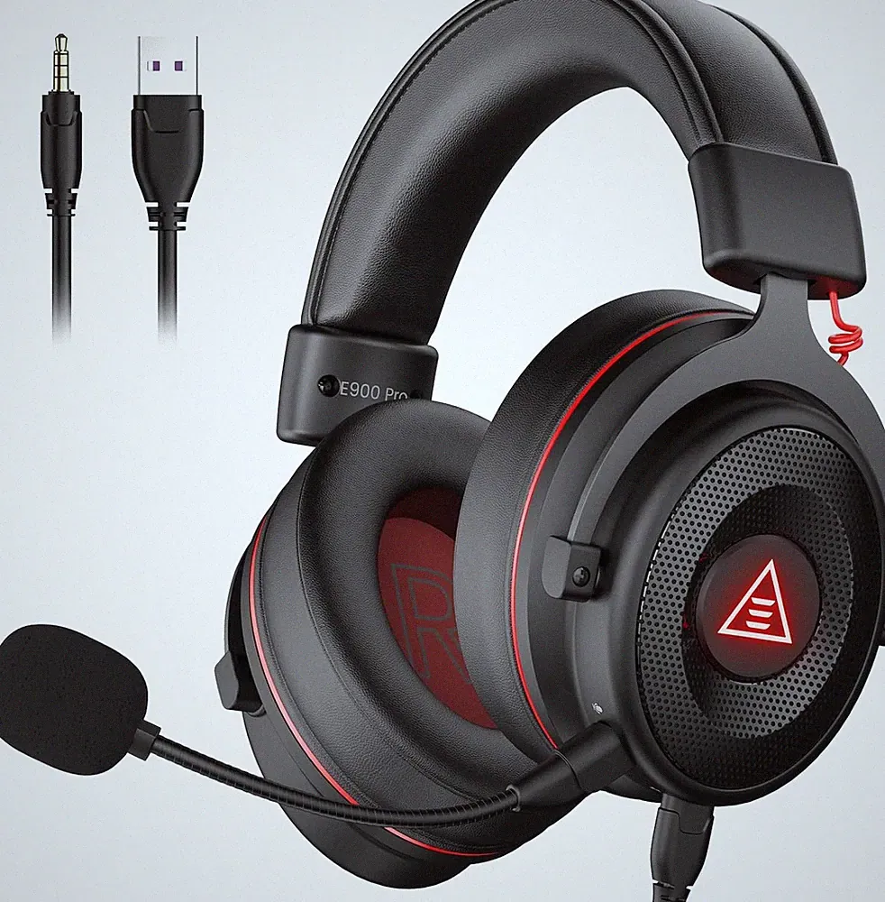 EKSA Gaming Headset, 7.1 Surround Sound PC Kopfhörer mit Noise Cancelling, Gamer