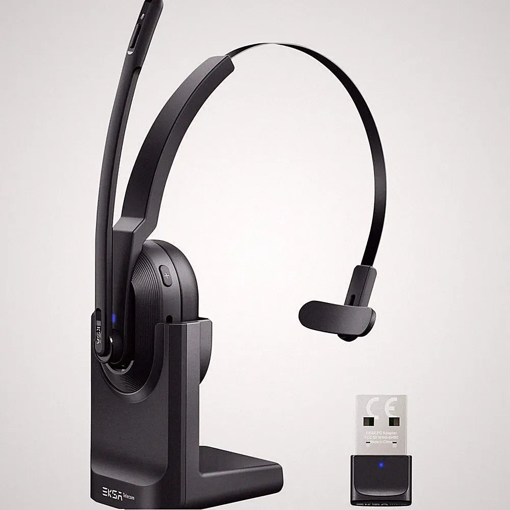 EKSA H5 On Ear Headset Bluetooth Kopfhörer Mikrofon-Rauschunterdrückung Schwarz