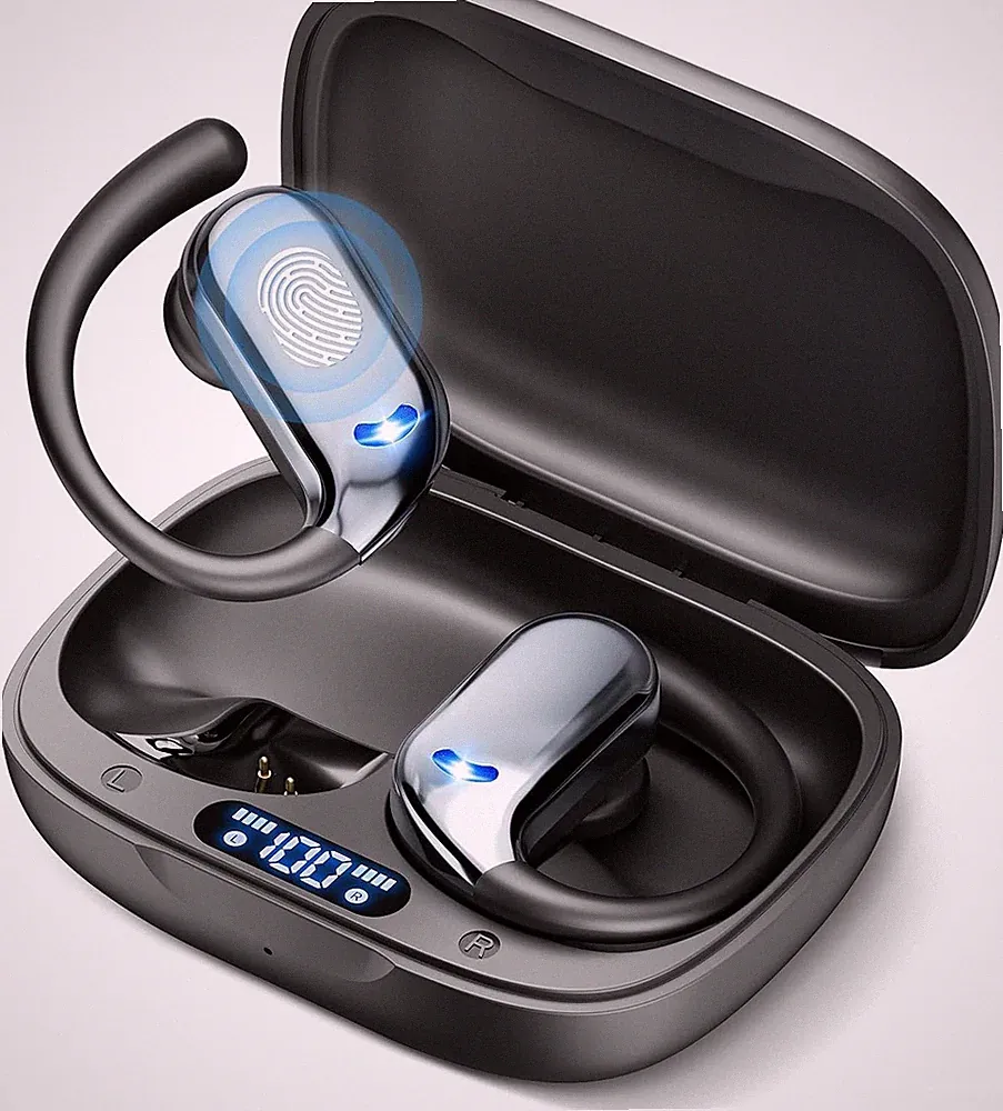 ELECGO Bluetooth Sport Kopfhörer, 60H, ENC, wasserdicht, LED Anzeige