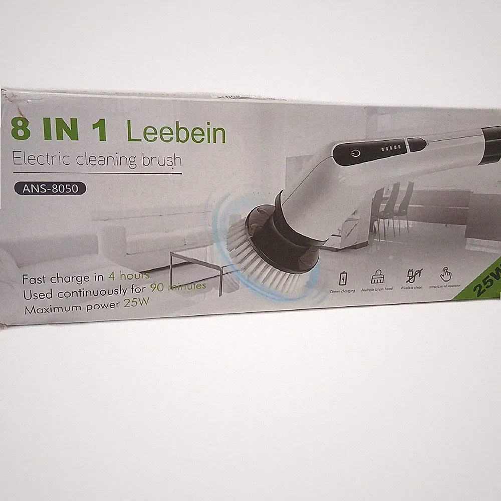 Elektrische Reinigungsbürste,Electric Spin Scrubber schnurlos mit 8 austauschbar