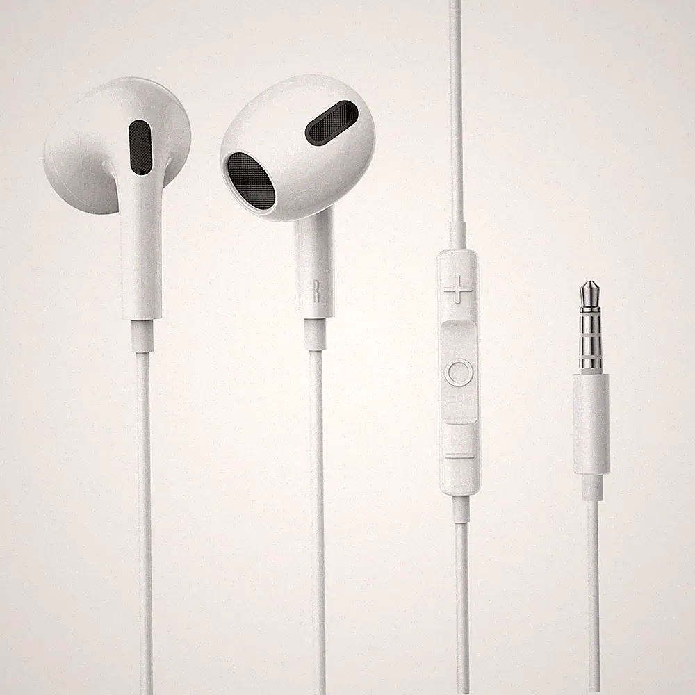 Encok H17 kabelgebundene Kopfhörer, 3,5-mm-Miniklinkenstecker, weiß