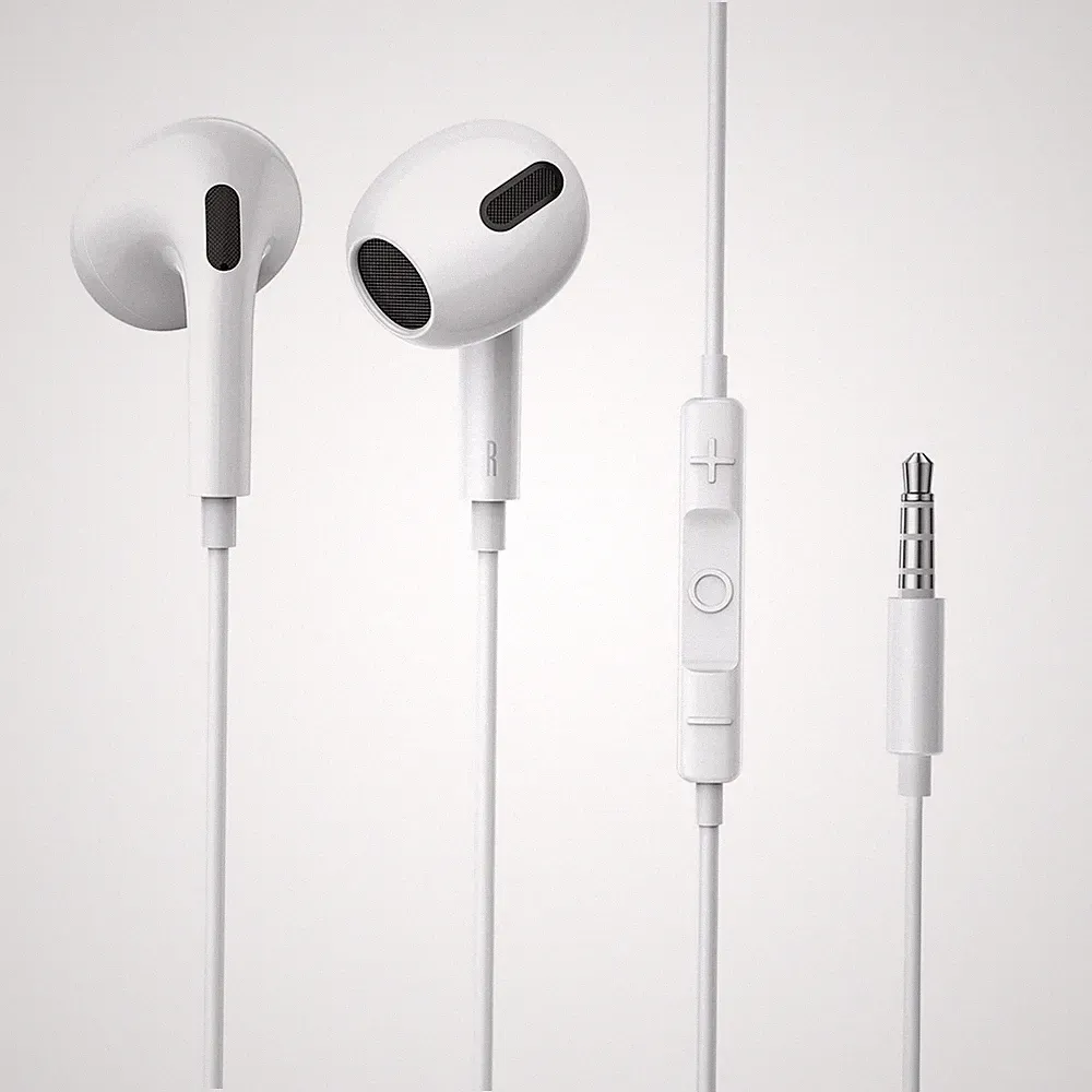 Encok H17 kabelgebundene Kopfhörer, 3,5-mm-Miniklinkenstecker, weiß