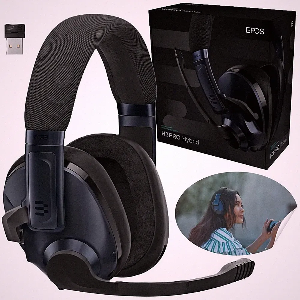 EPOS H3Pro Hybrid Wireless Over-Ear Gaming-Kopfhörer mit Mikrofon