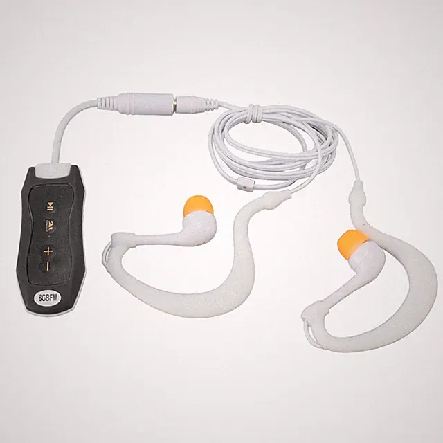 Er MP3-Player IPX8 8GB USB2.0 Mit Kopfhörern Für Schwimmen Laufen Schwarz