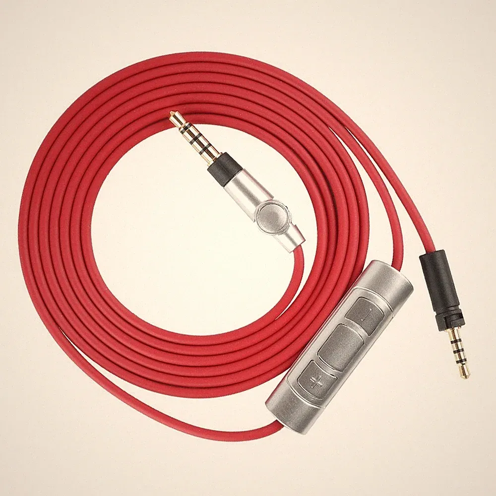 Ersatz Audio Kabel für Sennheiser Momentum Over-Ear On-Ear Kopfhörer Mic Rot