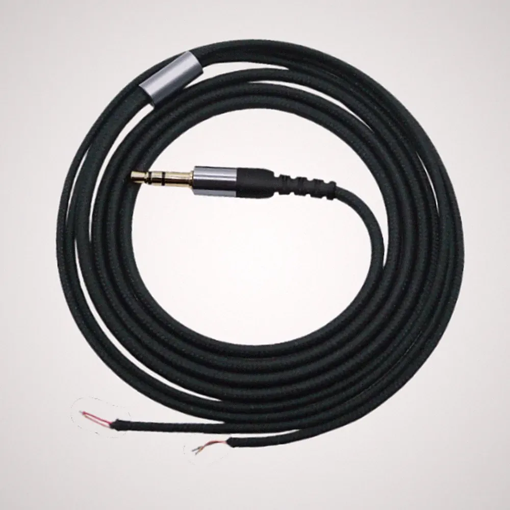 Ersatz-Kopfhörer-Audiokabel, Nylongeflechtkabel, Stecker auf blanken Draht