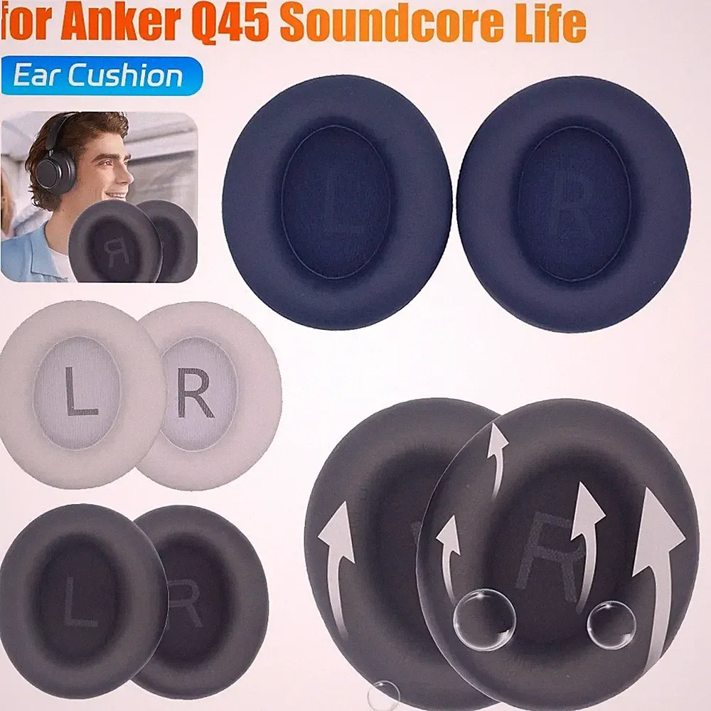 Ersatz Ohrpolster für Anker Q45 Soundcore Life Headset, Ohrpolster, schützendes