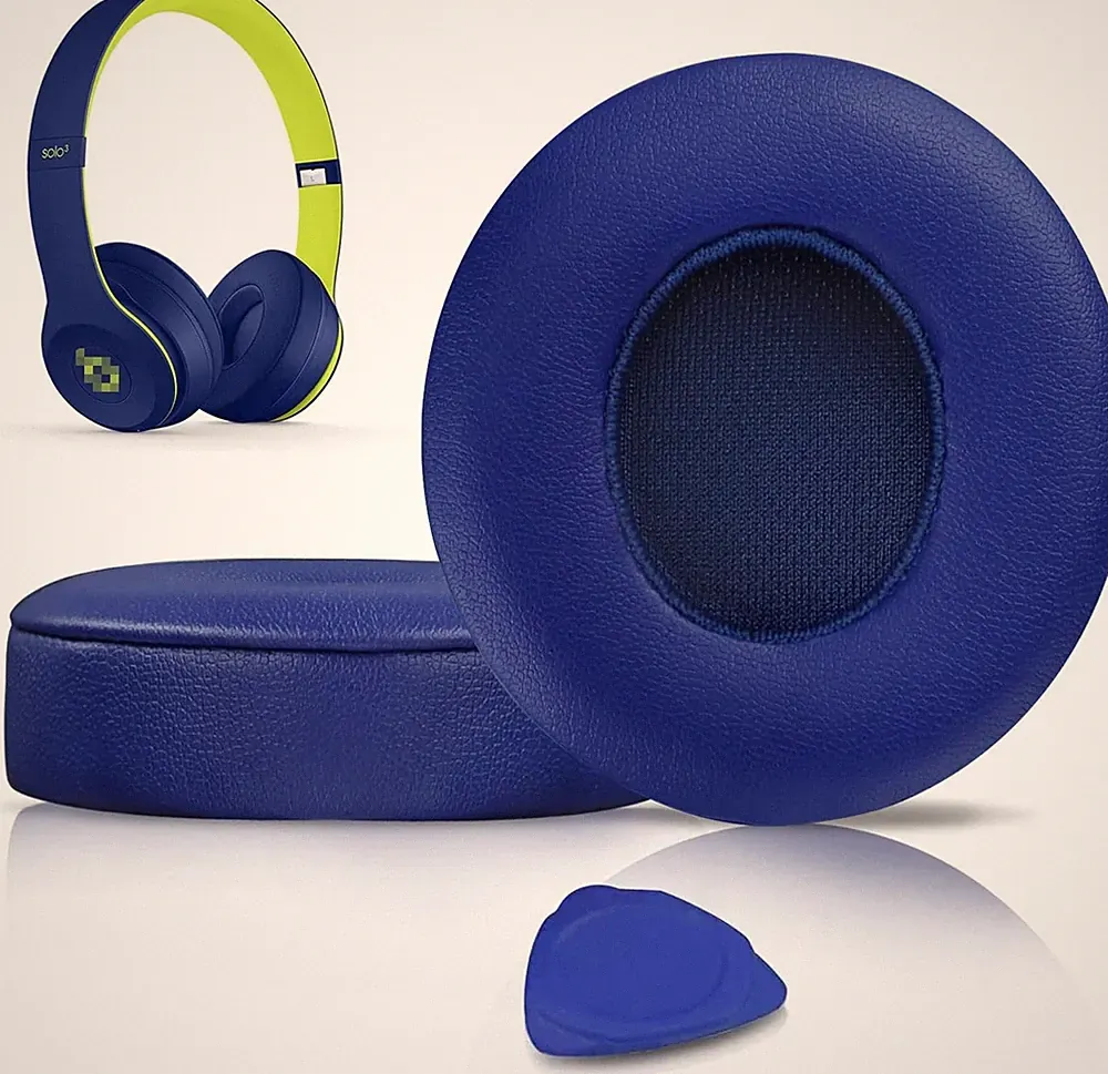 Ersatz Ohrpolster für Beats Solo 2 3 On-Ear Kopfhörer, Weiches Proteinleder