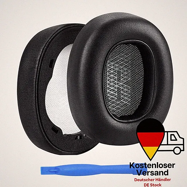 Ersatz Ohrpolster für JBL E65/Live 650/Live 660- Memory PU Schaumstoff - Schwarz