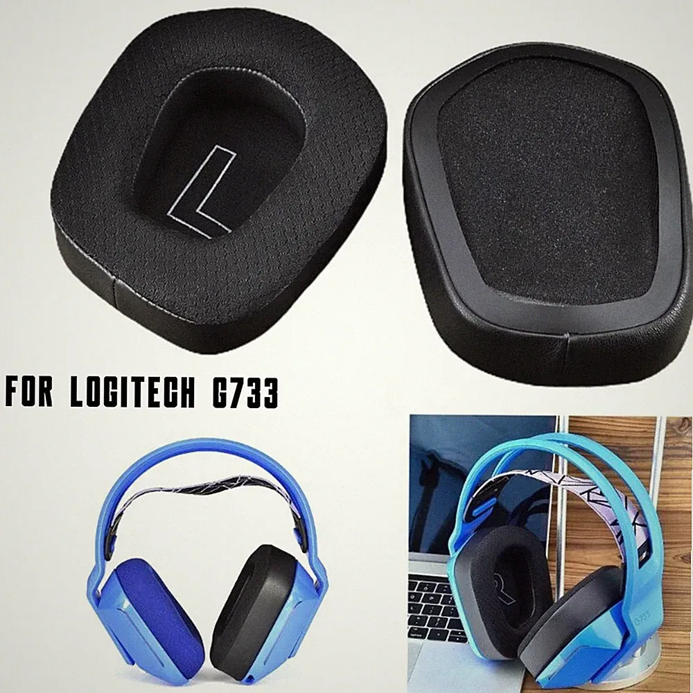 Ersatz Ohrpolster für Kopfhörer Logitech G733 G 733 G335 Schwarz 1 Paar