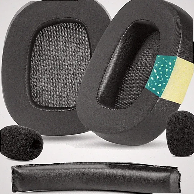 Ersatz-Ohrpolster kompatibel mit Logitech G930 G930s G430 G432 Kühlgel Schwarz