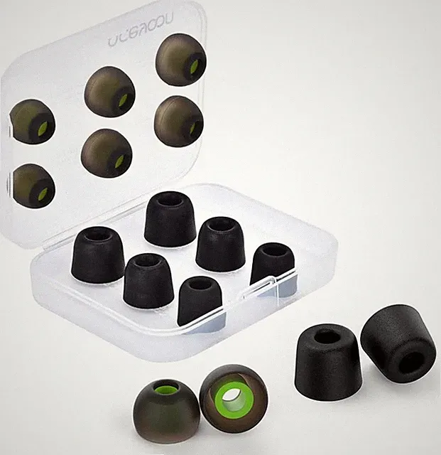 Ersatz Ohrstöpsel 6 Paare Silikon und Schaumstoff für In-Ear Kopfhörer Schwarz